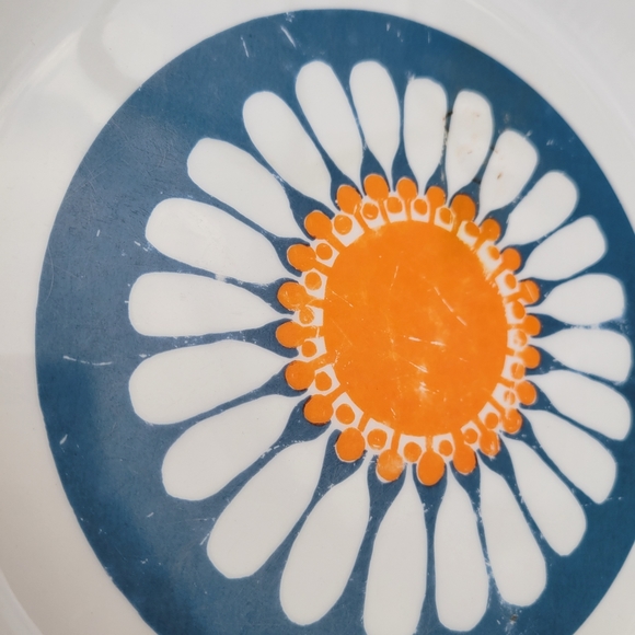 Vintage Figgio Flint Turi - Design Daisy Plate ~ Norway ~ 1960s ~ - Picture 7 of 16